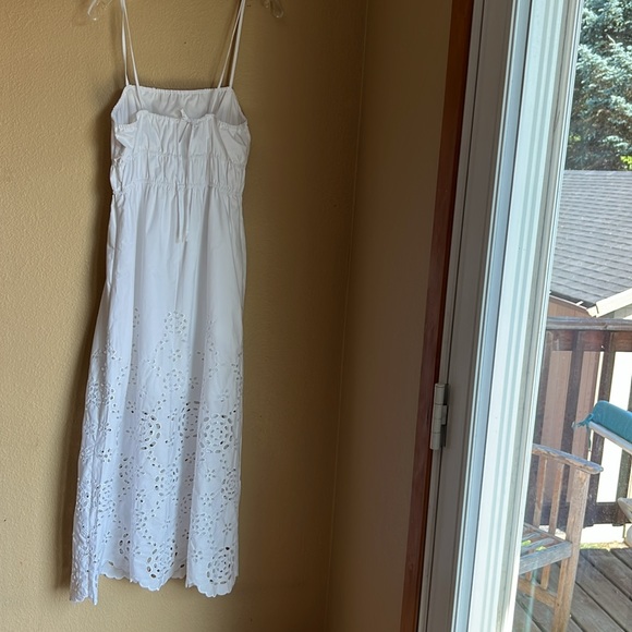 NWT Madewell Embroidered Tank Midi Dress White 6 - Picture 6 of 10